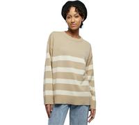 Urban Classics Damen Sweatshirt Ladies Striped Knit Crew Sweater wetsand/Sand XL