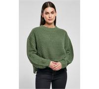 Sweatshirt URBAN CLASSICS "Urban Classics Damen Ladies Wide Oversize Sweater", Damen, Gr. M, salvia, 100% Polyacryl, unifarben, Rundhals, Sweatshirts Sweatshirt (29761018-M) salvia