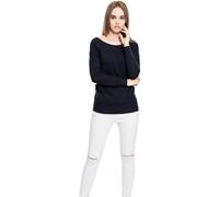 Urban Classics Damen Pullover Ladies Wideneck Crewneck TB607 Schwarz Gr. 40 (L)