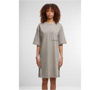 Urban Classics Damen T-Shirt-Kleid aus gewaschemem Jersey, stahlgrau, Größe L