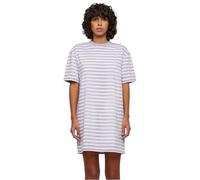 Urban Classics Damen Shirtkleid Oversized Gestreift Rundhals 100% Baumwolle Violett Gr. S