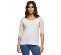 Urban Classics Ladies 3/4 Contrast Raglan T-Shirt in Gr. XS in Weiß
