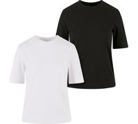Urban Classics Damen T-Shirt Ladies Classy Tee 2-Pack TB6123A White+Black-S