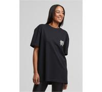 Urban Classics Damen T-Shirt Ladies Cotton Logo Shirt TB7535 Black-M