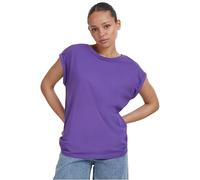 Urban Classics Damen T-Shirt Ladies Extended Shoulder Tee, T-Shirt mit überschnittenen Schultern, aus Baumwolle, erhältlich in vielen Farben, Ultraviolet, XS