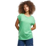Urban Classics Damen T-Shirt Ladies Extended Shoulder Tee, T-Shirt mit überschnittenen Schultern, aus Baumwolle, erhältlich in vielen Farben, Ghostgreen, XL