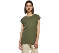 Urban Classics Ladies Extended Shoulder Tee in Gr. M in Olive