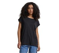 Urban Classics Damen T-Shirt Ladies Extended Shoulder Tee, T-Shirt mit überschnittenen Schultern, aus Baumwolle, erhältlich in vielen Farben, Black, XXL