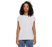 Urban Classics Damen T-Shirt Ladies Extended Shoulder Tee, T-Shirt mit überschnittenen Schultern, aus Baumwolle, erhältlich in vielen Farben, White, 5XL