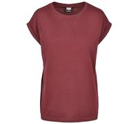 Urban Classics Ladies Extended Shoulder Tee Damen-T-Shirt - weinrot M