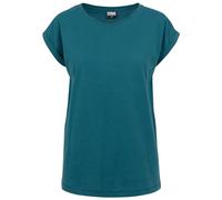 Urban Classics Ladies Extended Shoulder Tee T-Shirt petrol in XXL