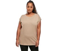 Urban Classics Damen T-Shirt Ladies Extended Shoulder Tee, T-Shirt mit überschnittenen Schultern, aus Baumwolle, erhältlich in vielen Farben, Softtaupe, 3XL