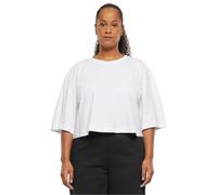 Urban Classics Damen T-Shirt Ladies Heavy Organic Oversized Cropped Tee, Crop T-Shirt für Frauen, Halbarm, Bio-Baumwolle, white, L