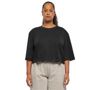 Urban Classics Ladies Heavy Organic Oversized Cropped Tee T-Shirt schwarz in 4XL
