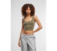 Urban Classics Damen T-Shirt Ladies Jersey Corsage Top TB7534 Olive-XS