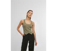 Steppweste URBAN CLASSICS "Urban Classics Ladies Jersey Vest", Damen, Gr. XS, paleolive, 100% Polyester, Westen Steppweste (85496311-XS) paleolive