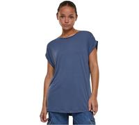 Urban Classics Frauen T-Shirt Ladies Modal Extended Shoulder Tee, lang geschnitten T-Shirt, vintageblue, S