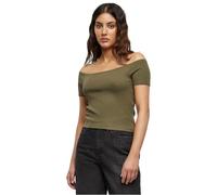 Urban Classics Damen T-Shirt Ladies Off Shoulder Rib Tee TB1500, Gr. X-Large, Grün (Olive 176)