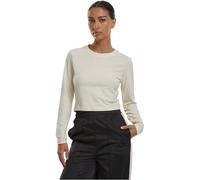 Urban Classics Damen T-Shirt Ladies Organic Cropped Longsleeve whitesand 5XL