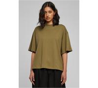 Urban Classics Damen T-Shirt TB6056 – Organic Heavy Slit Tee, 100% Baumwolle, tiniolive, S