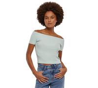 Urban Classics Damen T-Shirt Ladies Organic Off Shoulder Rib Tee, Schulterfreies T-Shirt für Frauen, Bio-Baumwolle, erhältlich in vielen Farben, Größen XS-5XL