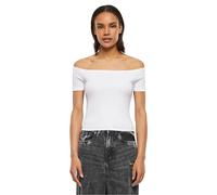 Urban Classics Damen Tb6184-ladies Organic Off Shoulder Rib Tee T-Shirt, Weiß, XS EU