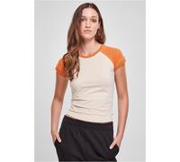 Urban Classics Damen T-Shirt Ladies Organic Stretch Short Retro Baseball Tee Softseagrass-4XL