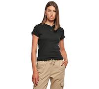 Urban Classics Damen T-Shirt Ladies Rib Polo Tee Black 4XL