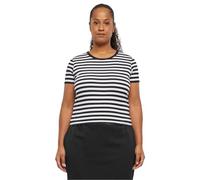 Urban Classics Damen T-Shirt Ladies Short Striped Tee, Crop T-Shirt für Frauen, gestreift, erhältlich, Größen XS-5XL