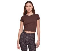 Urban Classics Damen T-Shirt Ladies Stretch Jersey Cropped Tee Brown XXL