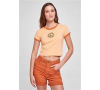 Urban Classics Damen T-Shirt Ladies Stretch Jersey Cropped Tee paleorange/vintageorange XXL