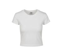 Urban Classics Damen T-shirt Ladies Stretch Jersey Cropped Tee T Shirt, Weiß, S EU