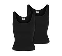 Urban Classics Damen Tanktop Ladies Organic Basic Rib Top 2-Pack, Doppelpack Tanktop für Frauen, Regular Fit, Größen XS - 5XL