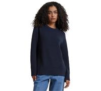 Fleecepullover URBAN CLASSICS "Urban Classics Damen Ladies Rib Knit Sweater", Damen, Gr. S, navy, 50% Polyacryl, 50% Baumwolle, unifarben, Rundhals, Sweatshirts Fleecepullover (45885464-S) navy