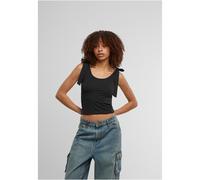 Urban Classics Damen T-Shirt Ladies Tied Basic Jersey Top 2-Pack TB7520A Black/Black-XL