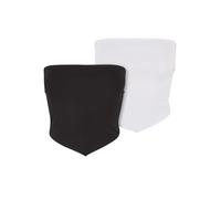 Urban Classics Damen TB6872A-Ladies Knotted Bandeau Top 2-Pack Unterhemd, White+Black, XS
