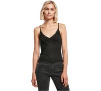 Urban Classics Damen Top Ladies Lace 90´s Spitze Schwarz XL
