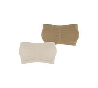 Urban Classics Damen Top Ladies Pads Bandeau 2-Pack, 2er Pack Bandeau für Frauen mit integrierten Brust-Pads, erhältlich in vielen Farben, Größen XS-L