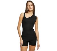 Urban Classics Damen TB6024-Ladies Rib Knit Asymmetric Top Trägershirt/Cami Shirt, Black, 3XL