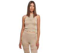 Urban Classics Damen Top Ladies Short Crochet Knit Neckholder – Slim Fit, Softseagrass XXL
