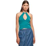 Muskelshirt URBAN CLASSICS "Urban Classics Damen Ladies Short Wraped Neckholder Top" Gr. 4XL, grün (watergreen) Herren Shirts (59038237-4XL) watergreen
