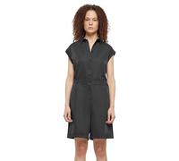 Urban Classics Damen Trainingsanzug Ladies Viscose Twill Jumpsuit, Twill Jumpsuit für Frauen, mit Gürtel, black, L