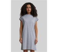 Urban Classics Ladies Turtle Extended Shoulder Dress in Gr. S in Grau