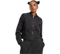 Windbreaker URBAN CLASSICS "Urban Classics Ladies Short Crinkle Jacket", Damen, Gr. XS, schwarz, 100% Polyamid, mehrfarbig, normal, ohne Ausschnitt, Jacken Windbreaker (59563020-XS) schwarz
