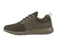Urban Classics Damen und Herren Light Runner Shoe, Unisex Low-Top Sneaker, Sportschuhe mit Schnürung, Dark Olive Größe 37