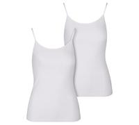 Urban Classics Women's TB7673A-Ladies Basic Tank Top Cotton 2-Pack Undershirt, White+White, Medium