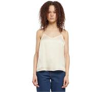 Urban Classics Damen Slip Top Ladies Viscose Satin Slip Top, Slip Top für Frauen, aus 100% Viskose, whitesand, XL
