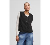 Urban Classics Damen Vest Ladies Buttoned Teddy TB8011 Black-L