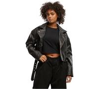 Urban Classics Damen Kunstlederjacke Vintage Schwarz – Größe L