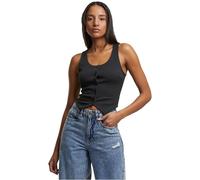 Urban Classics Damen Weste Ladies Jersey Vest – U-Ausschnitt, durchgehende Knopfleiste, XS–XL